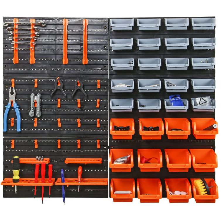 WFX Utility Wall Mounted Storage Bins and Backboards Tool Organiser Box